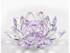 深圳水晶厂家定做ys021水晶莲花，宗教圣物水晶莲花
