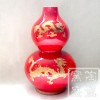 景德镇火炬陶瓷厂供应红瓷描金龙葫芦瓶