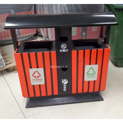 厂家供应枝江市定制垃圾桶 带锁果皮箱 带烟灰缸垃圾桶