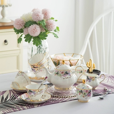 欧式陶瓷家用咖啡杯茶具英式整套创意宫廷咖啡具套装