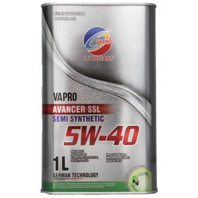 vapro威保润滑油金属罐5W-40半合成汽车机油