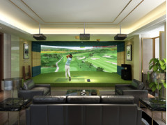 定制室内高尔夫模拟器设备4K高清电子软件韩国正版3D球场系统