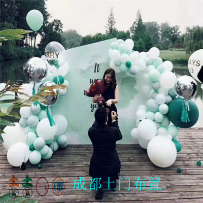 七夕网红求婚气球装饰 表白场景设计 全程策划
