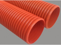 hm pvc双壁波纹管穿线电缆厂家 橙色电力管