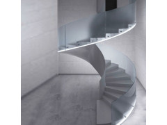 Dlab意大利设计室内玻璃旋转楼梯