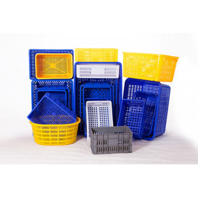 陕西地区塑料周转箱 蓝色工具带盖生鲜配送周转箱供应