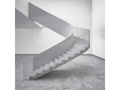 轻钢现代设计特色扶手弧形楼梯