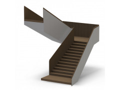 筑梦钢木结构整体转角楼梯