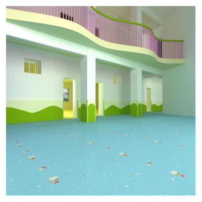 幼儿园防滑环保PVC塑胶地板供应，广州零醛幼儿园地板