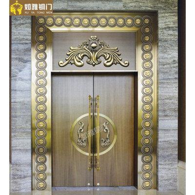 江苏铜门厂家，别墅铜门，单开门