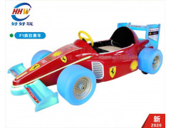 公园广场室内外通用儿童游乐车F1赛车双人带动感音乐发光玩具车