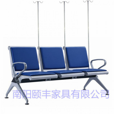 贵州PU输液排椅输液椅带皮垫三人位诊所输液椅 F-613B