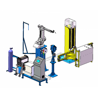 厂家直营 南方电网认证 立式升降型充气柜机器人焊接系统