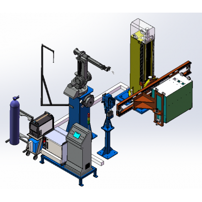立式升降型充气柜机器人焊接系统