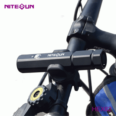 Nitesun铝合金户外强光单车夜骑行灯迷你手电筒USB充电