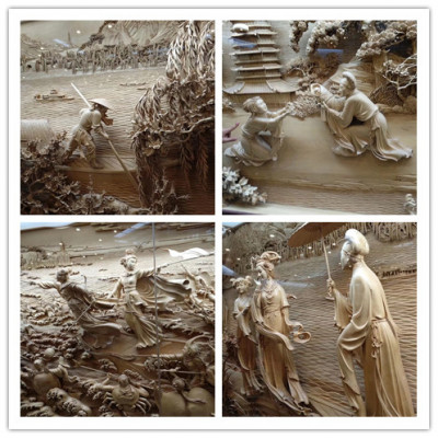 吉林室内景观立体人物浮雕 旅游区古风景雕塑设计制作