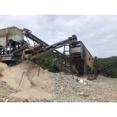 二手时产120吨砂石料石子生产线石料破碎机碎石机制砂机出售