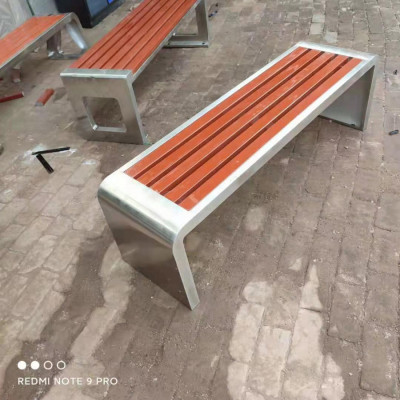 献县瑞达户外园林休闲长椅木质不锈钢公园椅厂家定制