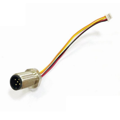 科迎法电气M12 5针插座前面板安装带线转接端子