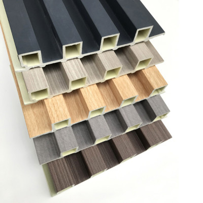 PVC护墙板 扣板 竹木纤维集成墙板,PVC木塑快装格栅墙板
